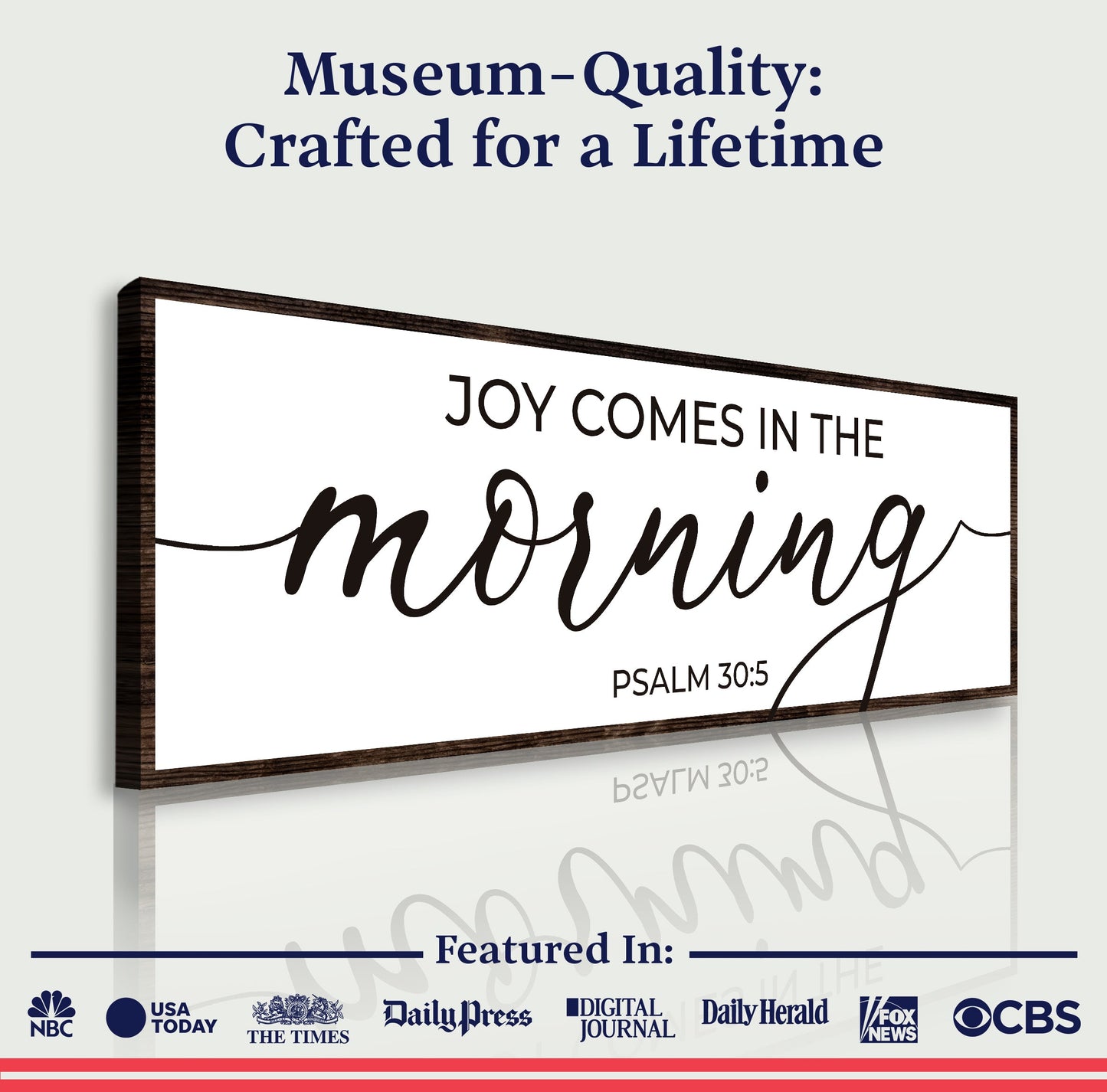 Joy Comes in the Morning Scripture Canvas Wall Art