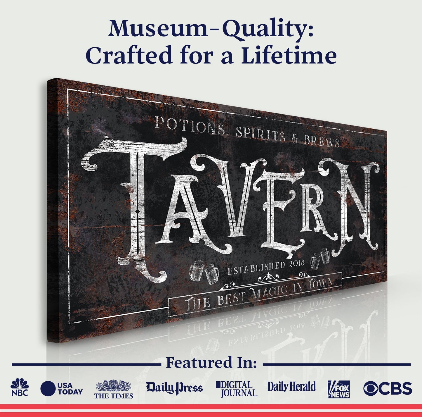 Potions Spirits and Brews Tavern Halloween Canvas Wall Art II