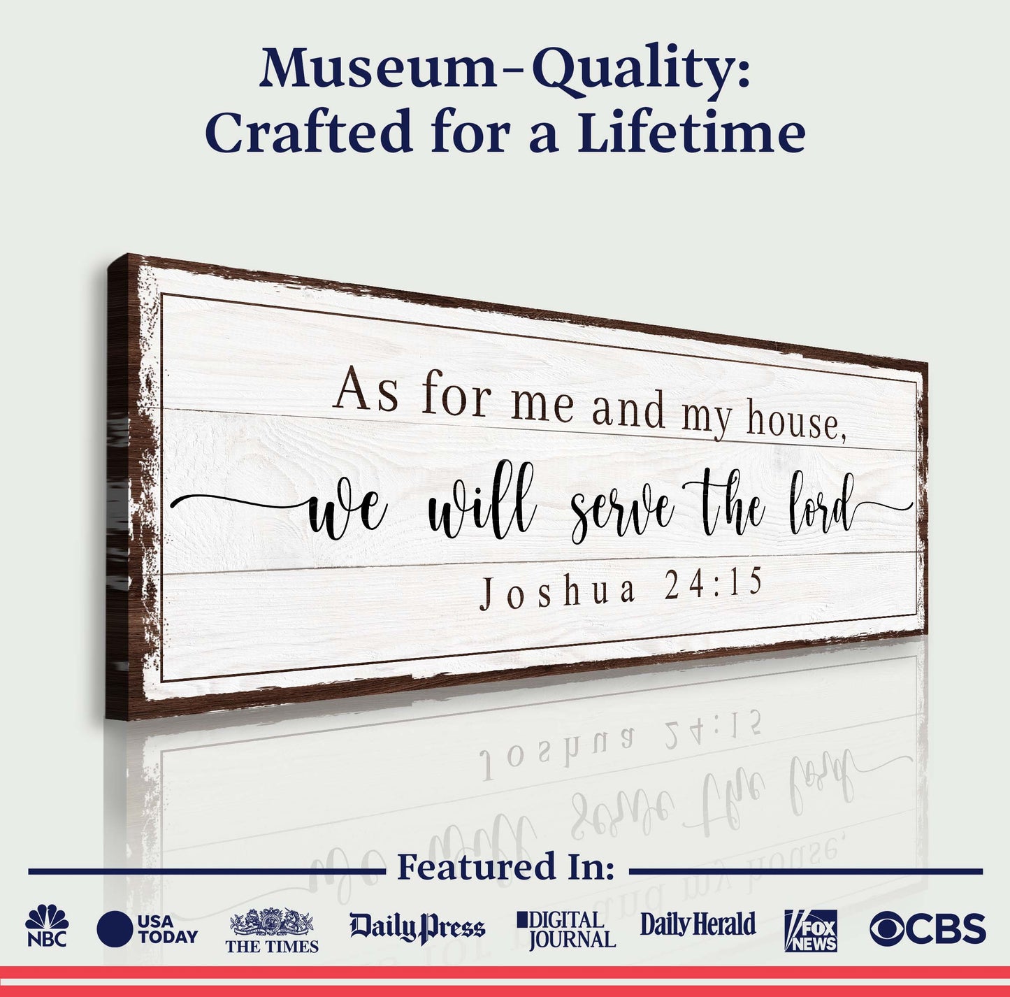 Joshua 24:15 We Will Serve the Lord Vintage Canvas