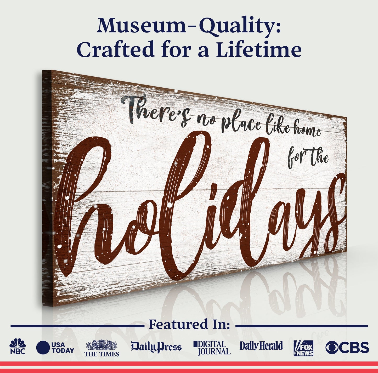 There's No Place Like Home for the Holidays Canvas Wall Art
