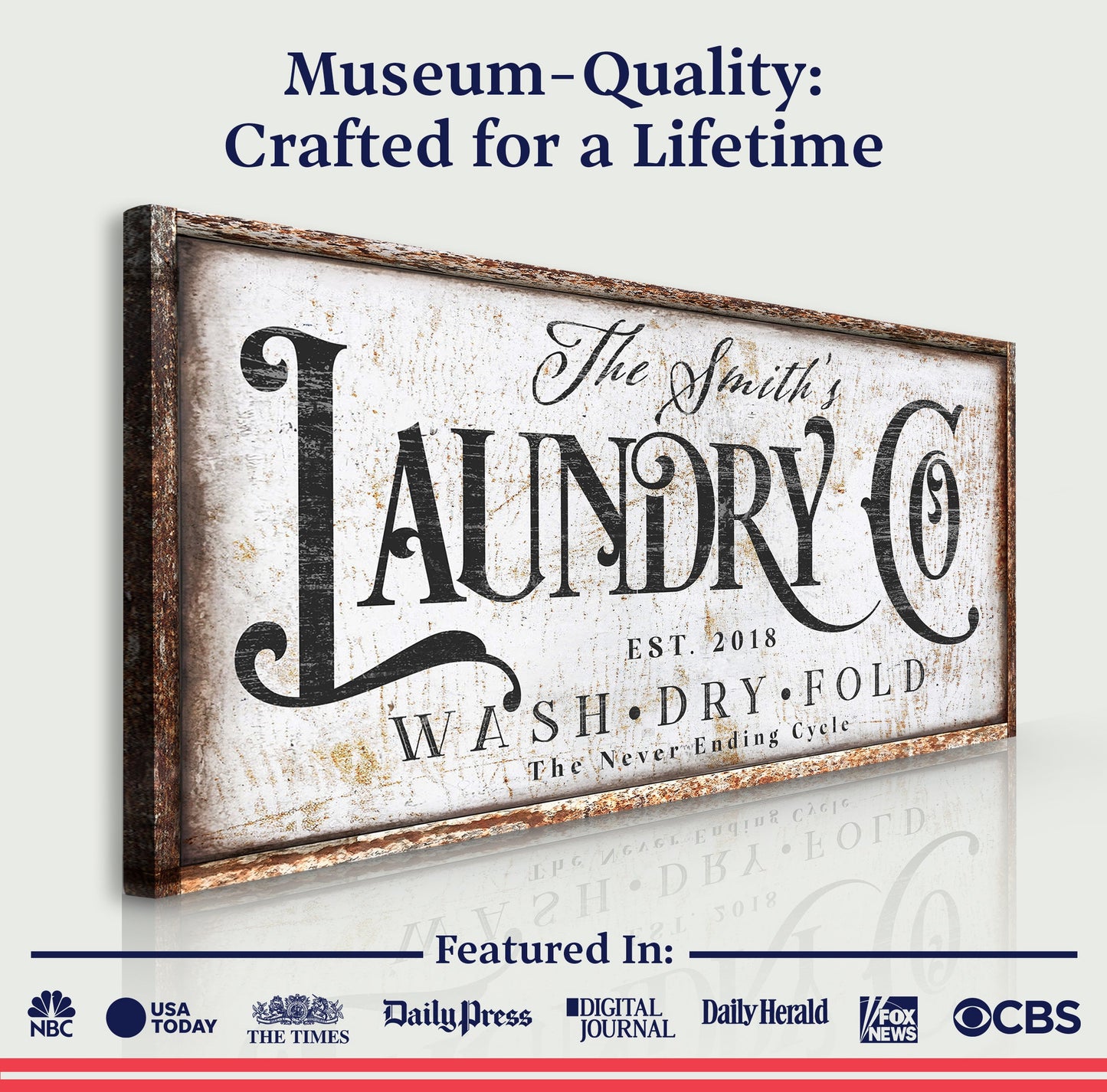 Never-Ending Cycle Laundry Room Canvas Wall Art