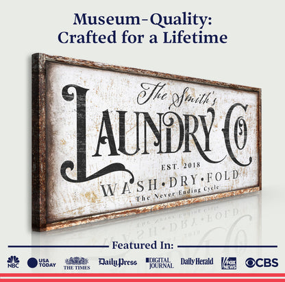 Never-Ending Cycle Laundry Room Canvas Wall Art