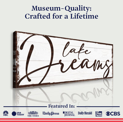 Lake Dreams Canvas Wall Art Sign