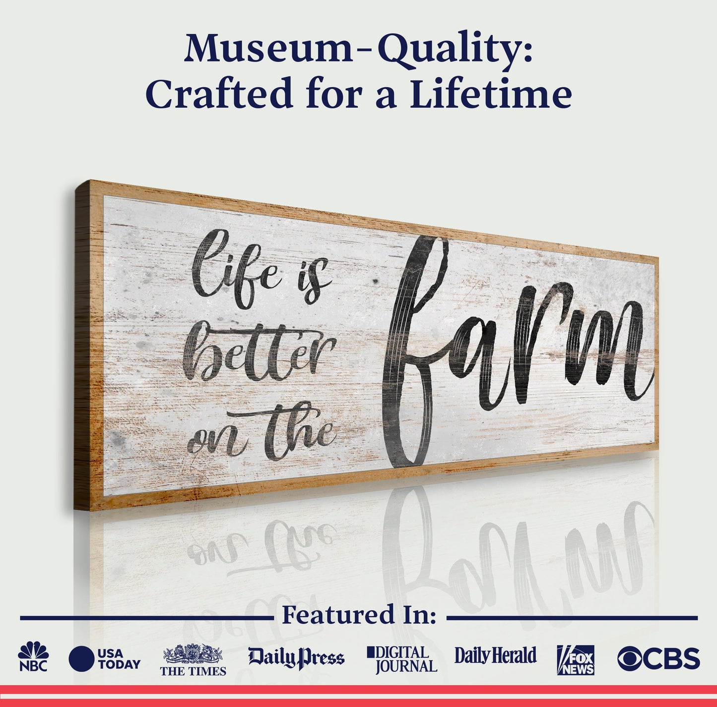Life Is Better on the Farm Vertical Canvas Art