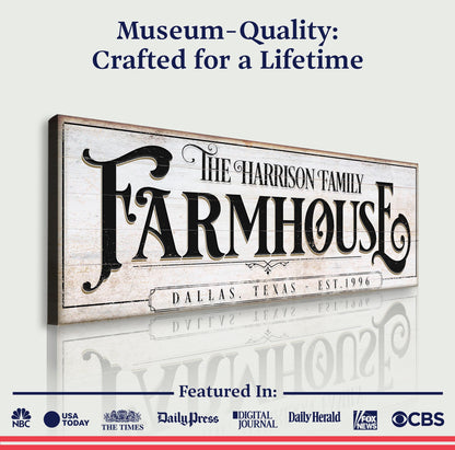 Vintage Rust Farmhouse Canvas Sign