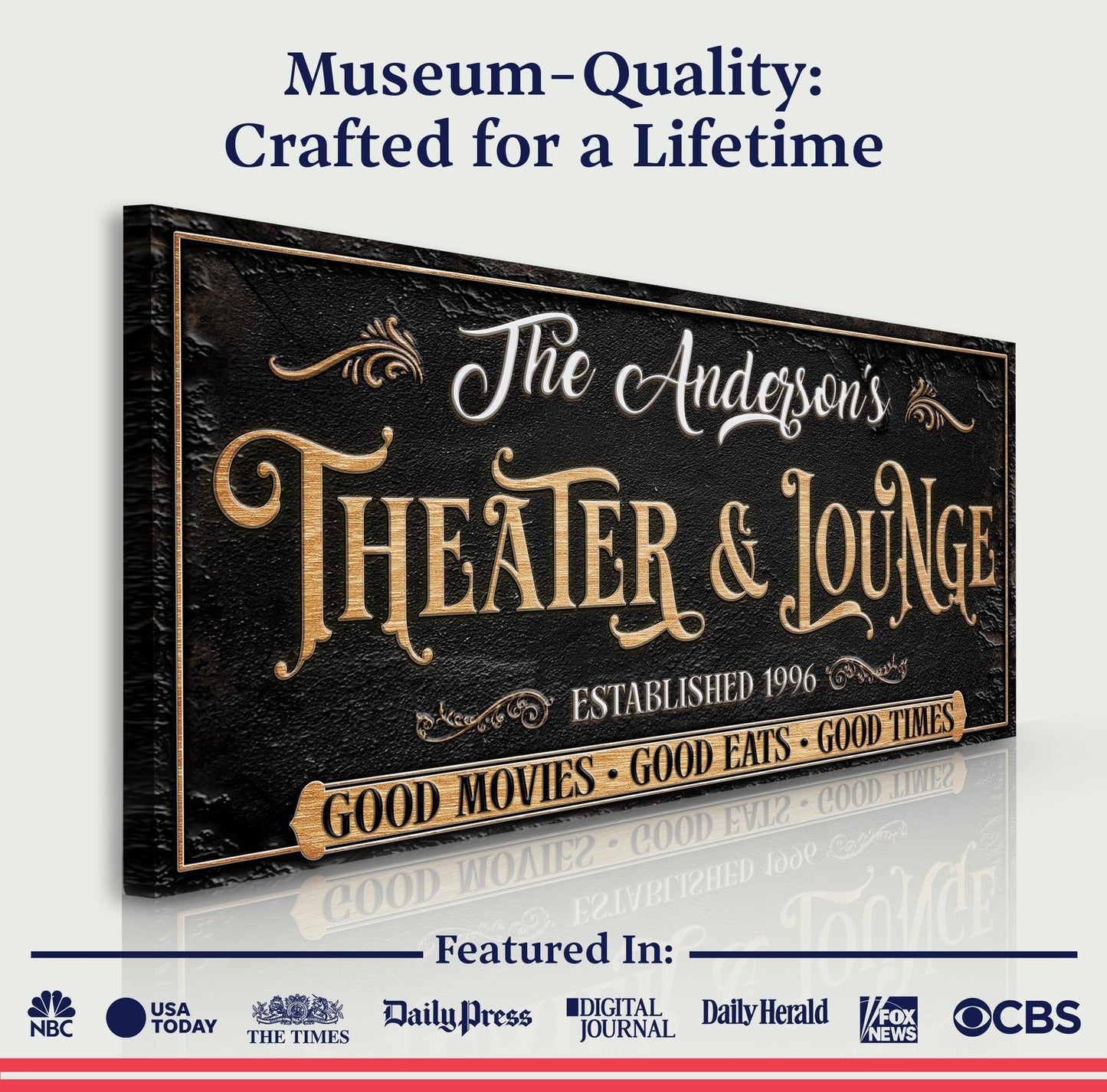 Family Theater and Lounge Canvas Wall Art