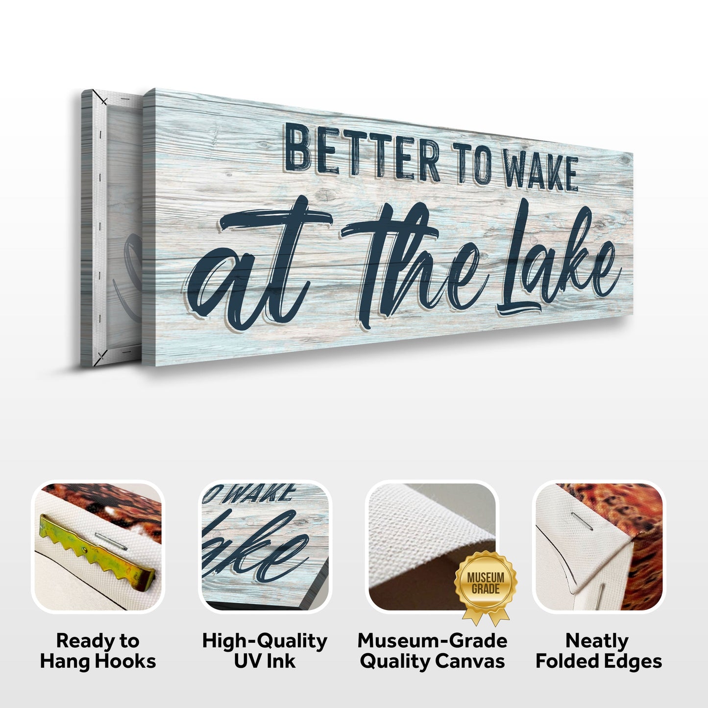 Better to Wake at the Lake Canvas Wall Art