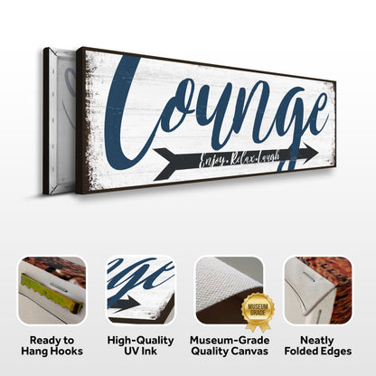 Enjoy Relax Laugh Lounge Canvas Wall Sign