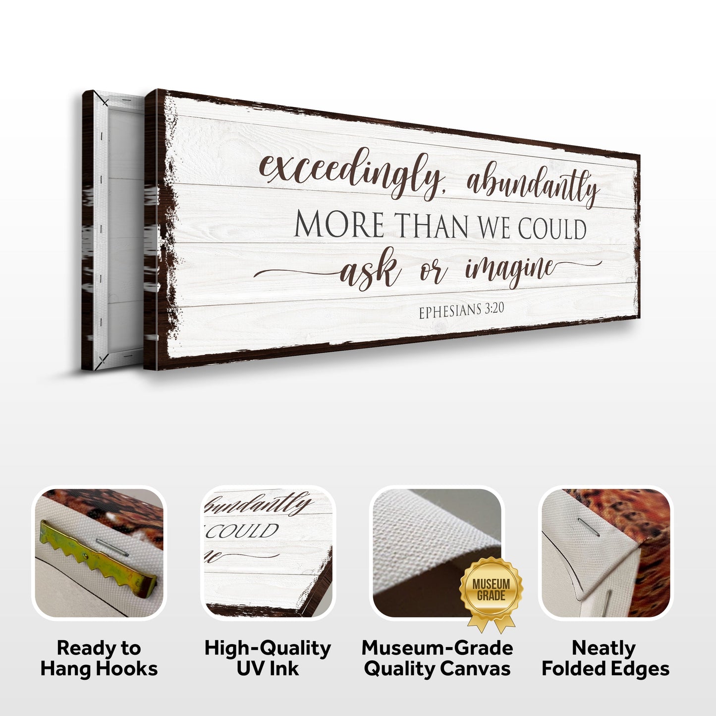 Exceedingly Abundantly More Faith Canvas Wall Art