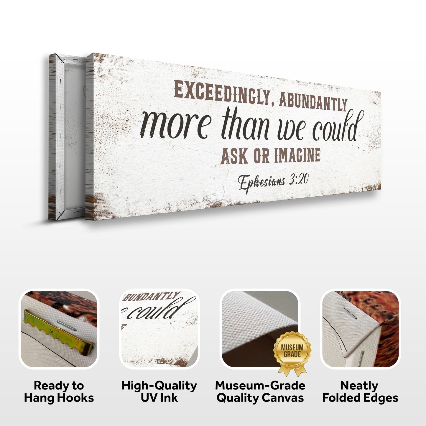 Exceedingly Abundantly More Faith Canvas Sign II