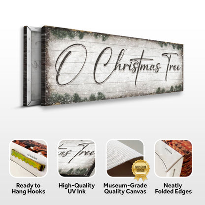 O Christmas Tree Wood-Look Christmas Canvas Sign