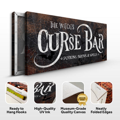 Witch's Curse Bar Halloween Canvas Wall Art III