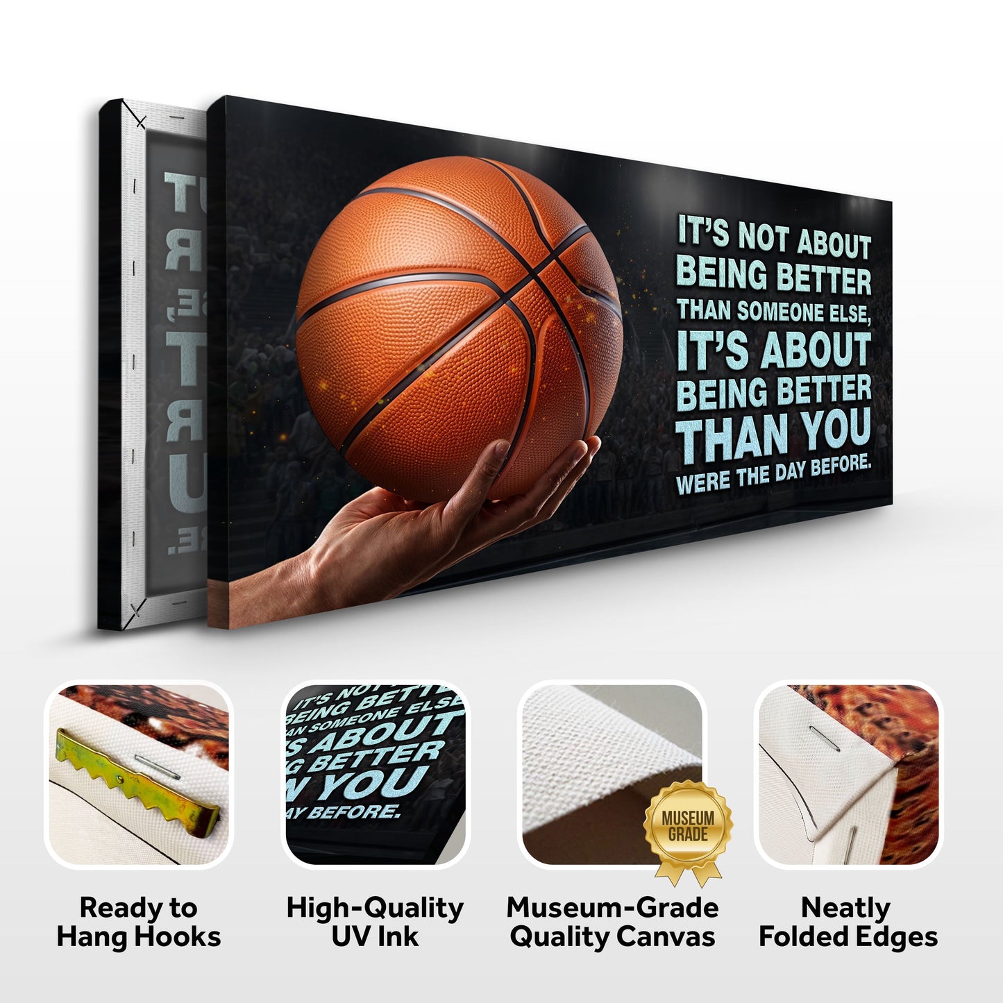 It's Not About Being Better Sports Motivational Canvas Wall Art
