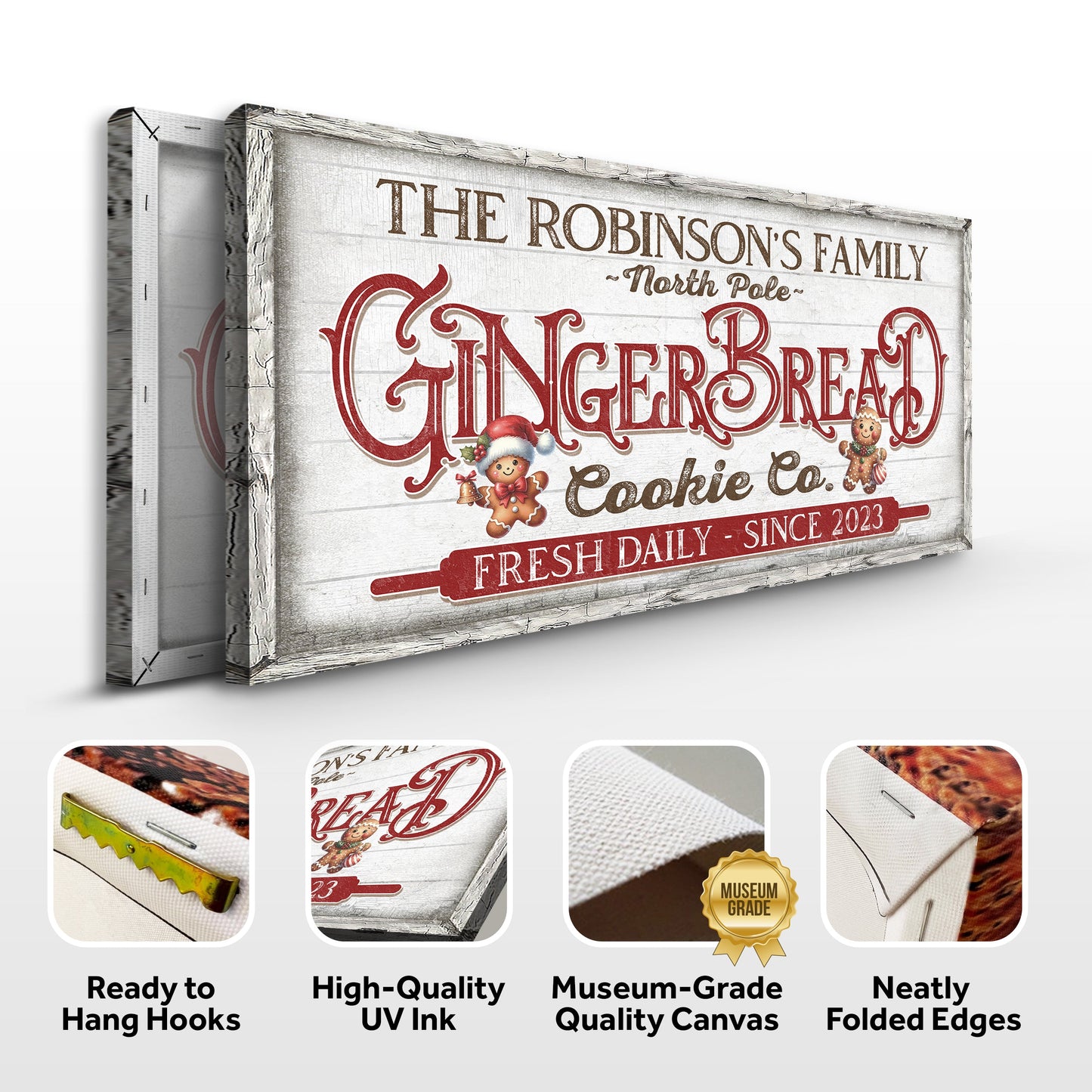 Classic Bakery Sign Canvas Wall Art
