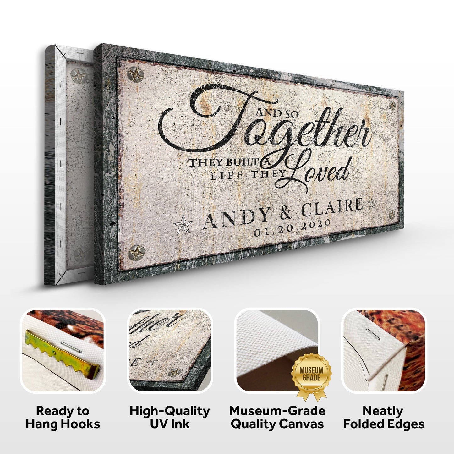Together Family Canvas Wall Art Sign