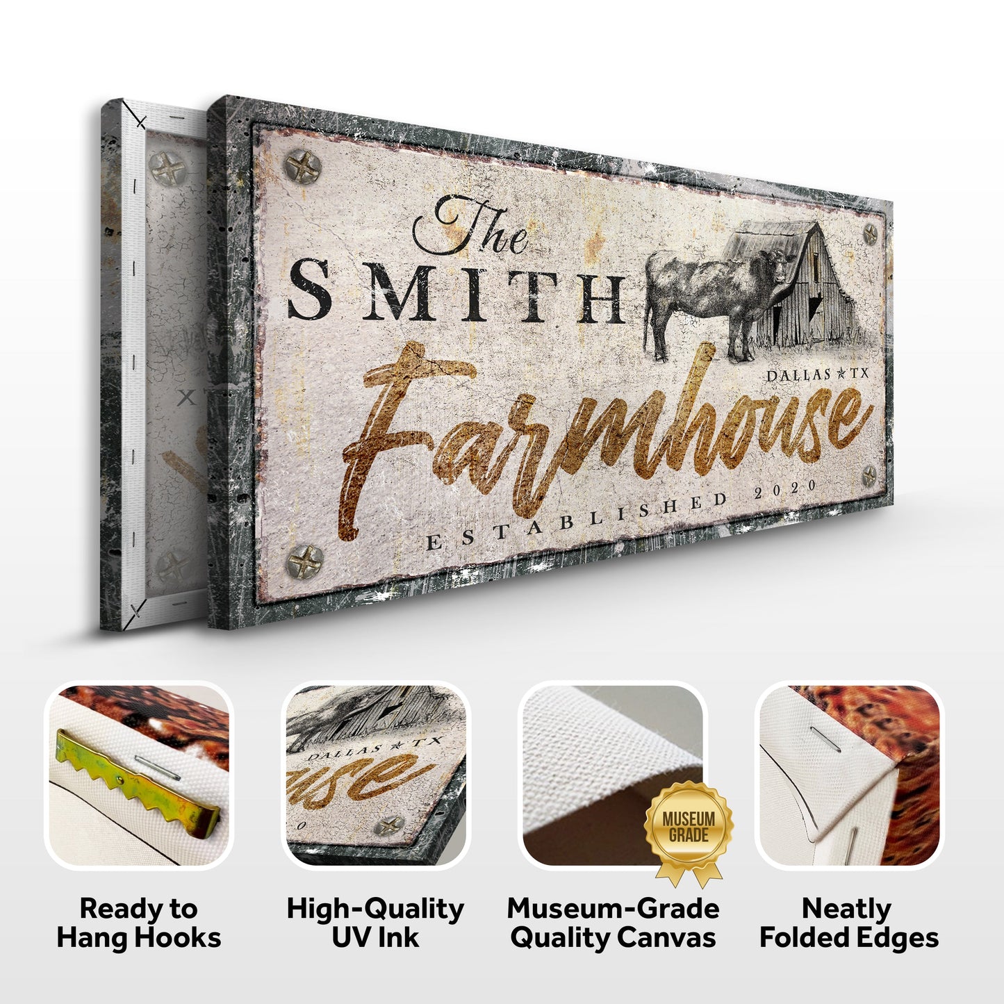 Rustic Farmhouse Canvas Sign V