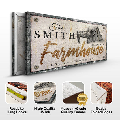 Rustic Farmhouse Canvas Sign V