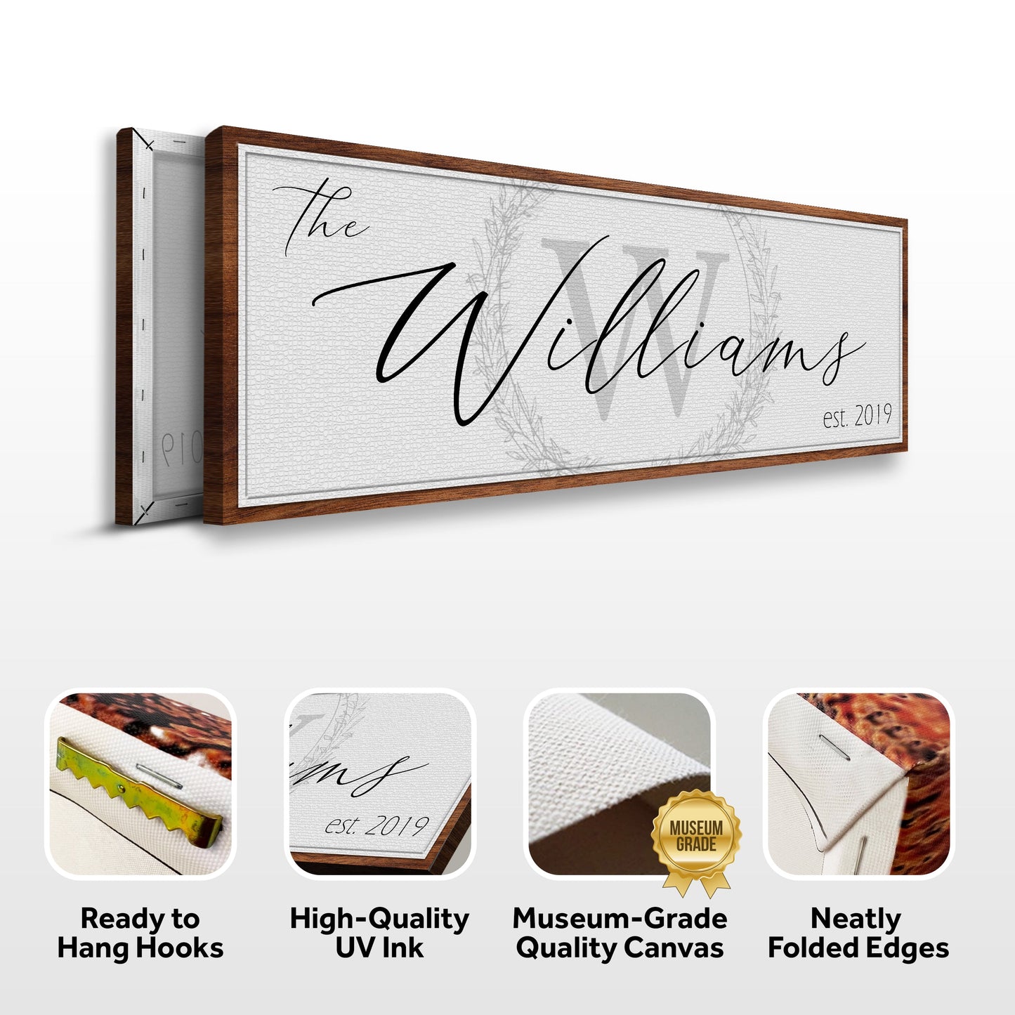 Personalized Family Name Canvas Sign
