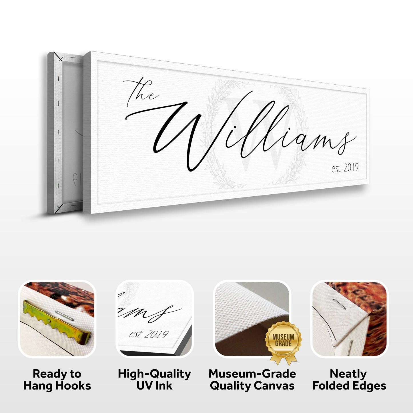 Personalized Family Name Canvas Sign XVI