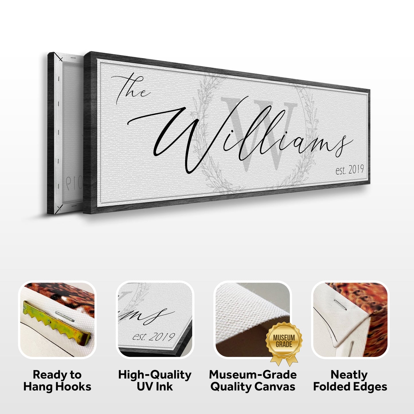 Personalized Family Name Canvas Sign XVII