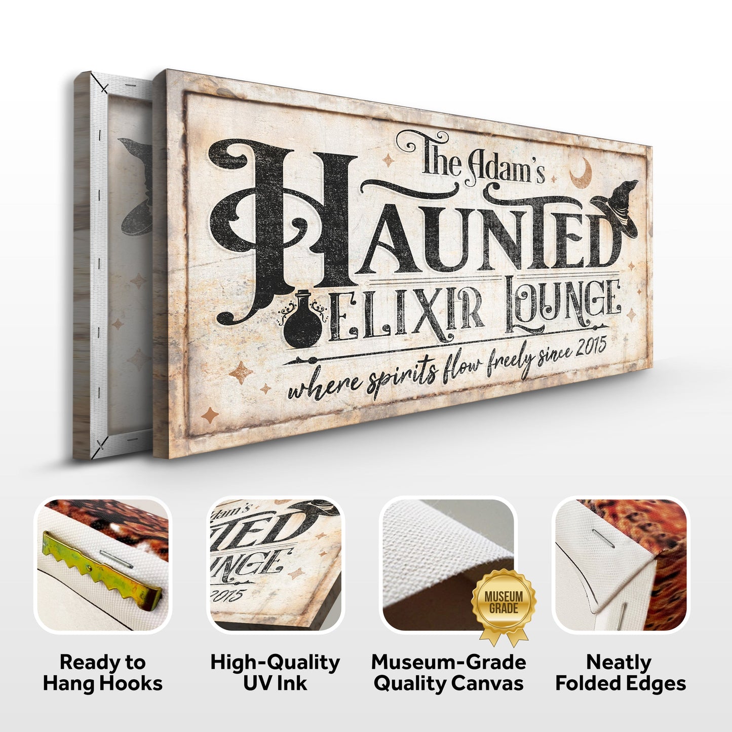 Haunted Elixir Lounge Halloween Canvas Wall Art II