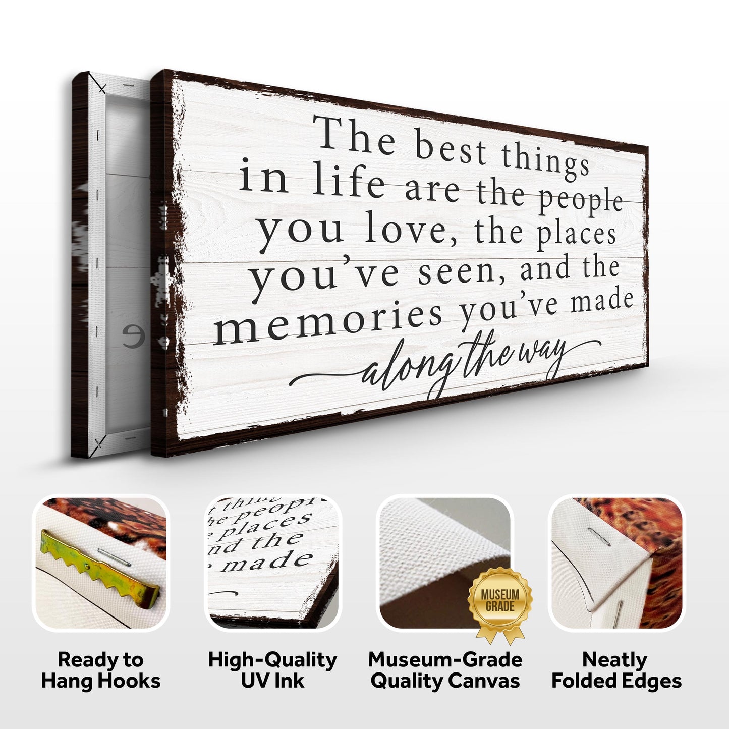 The Best Things in Life Canvas Wall Art Sign