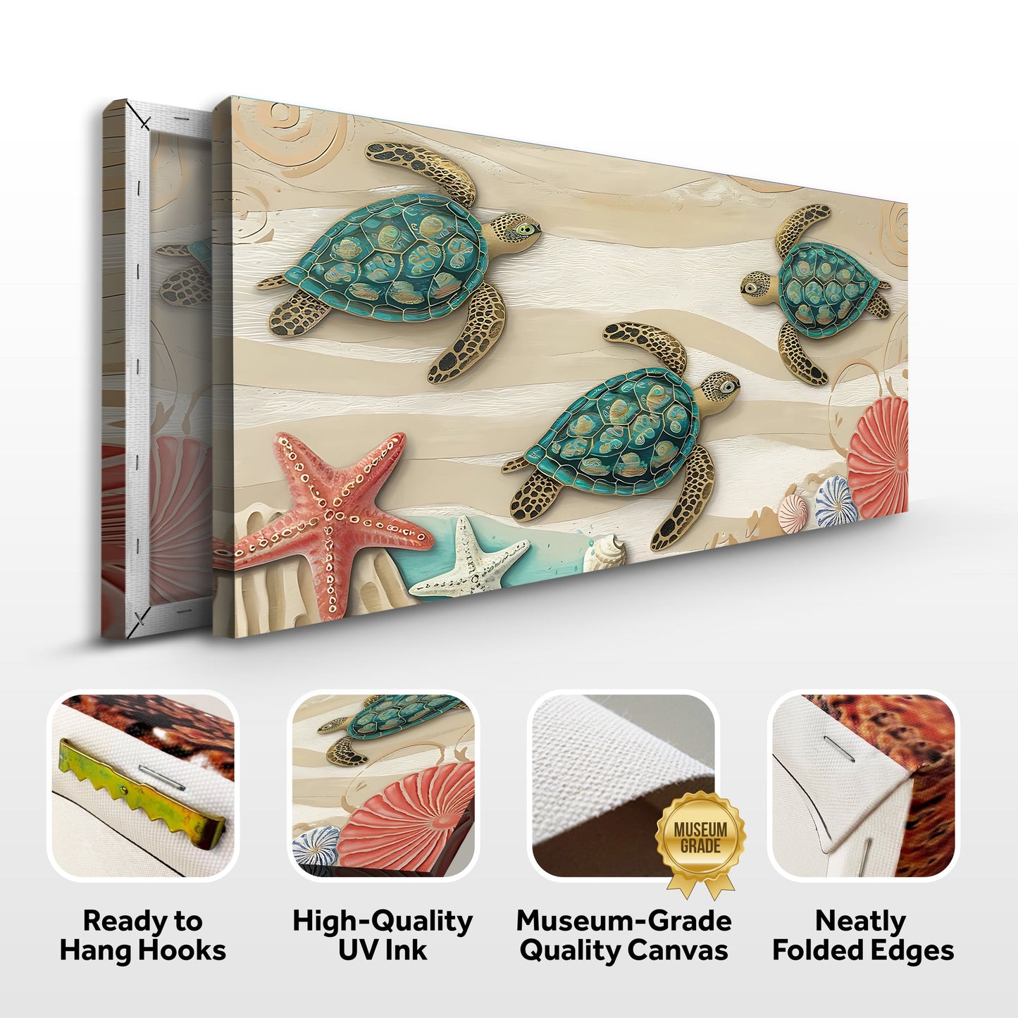 3D Coastal Canvas Wall Art VII