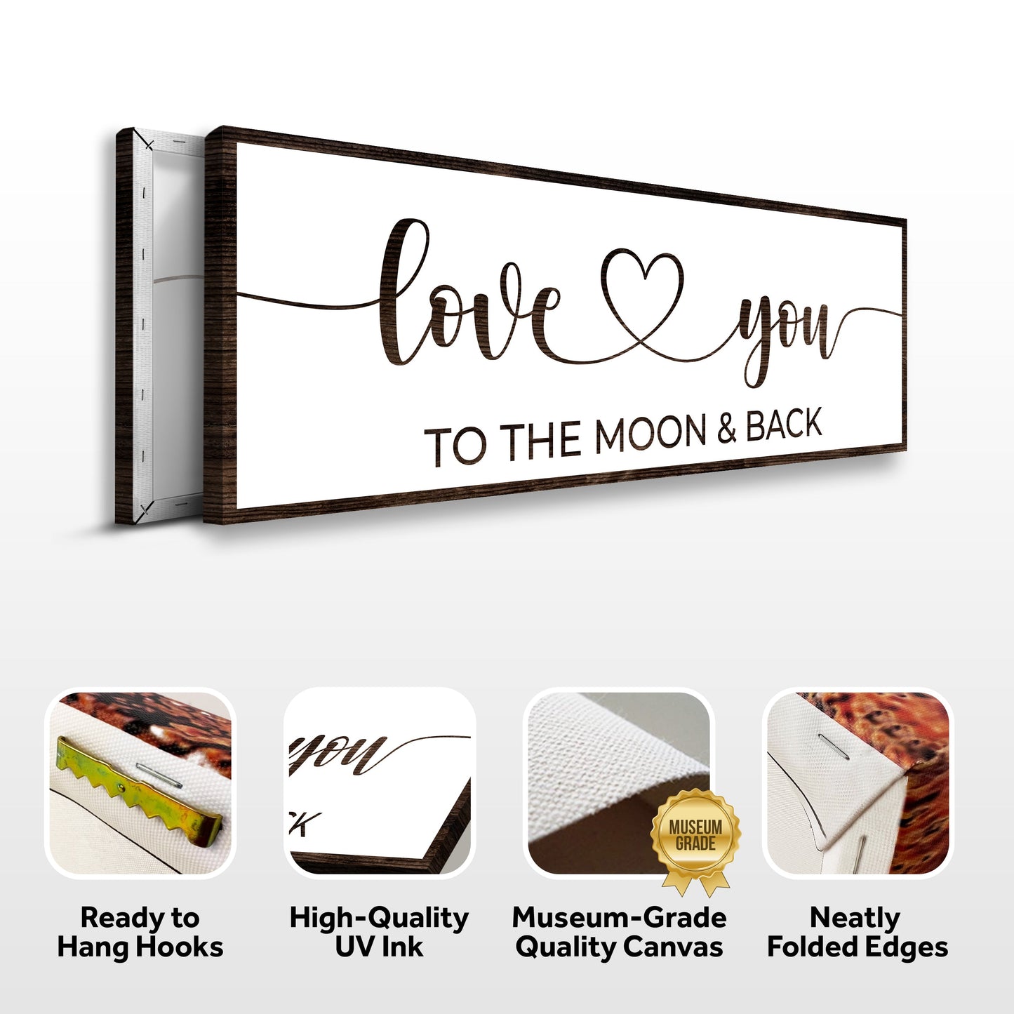 Love You to the Moon and Back Canvas Sign