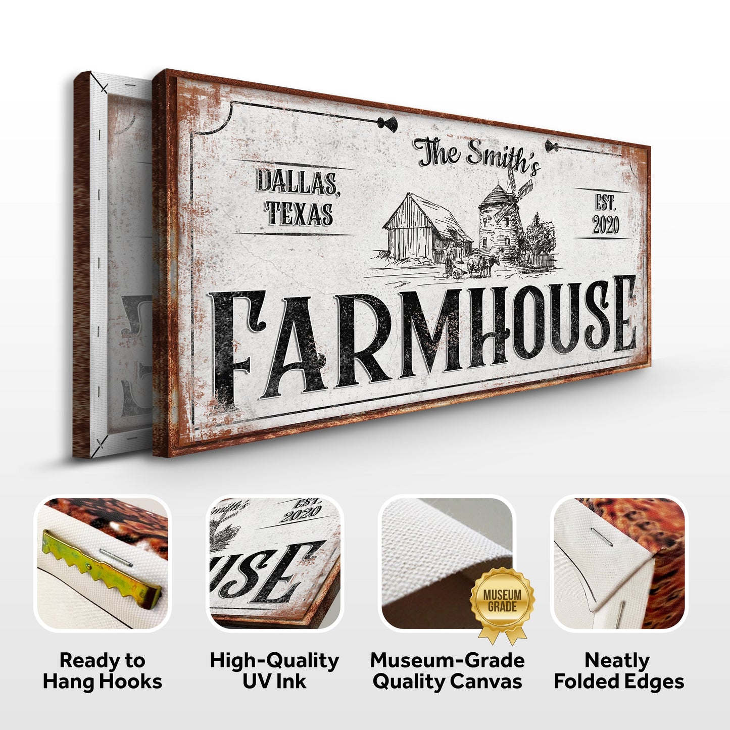 Rustic Farmhouse Canvas Sign XI