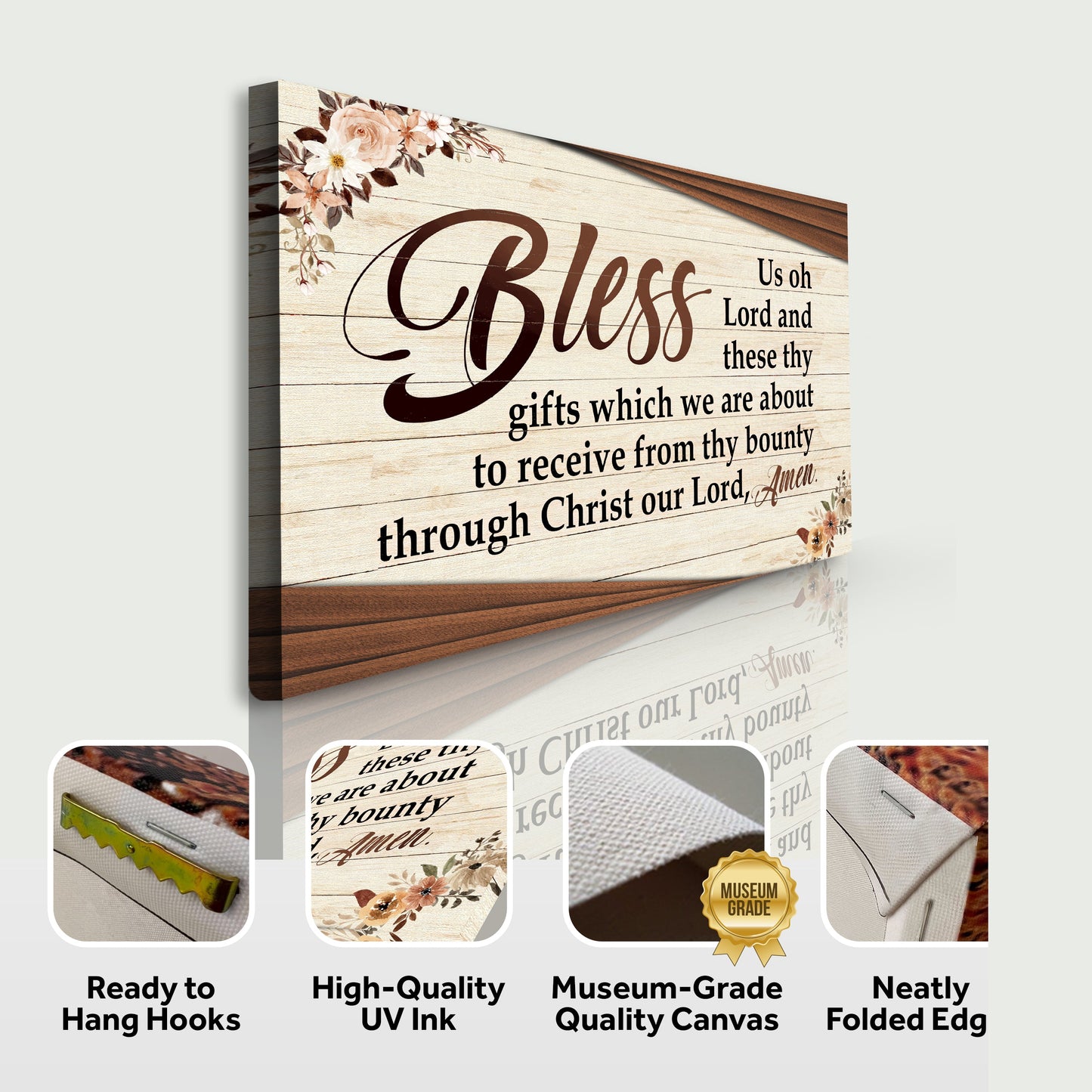 Bless Us Oh Lord Faith Canvas Wall Art
