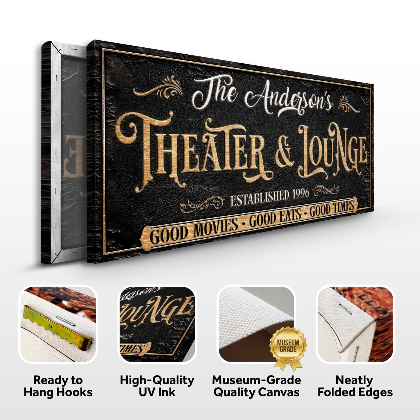 Family Theater and Lounge Canvas Wall Art