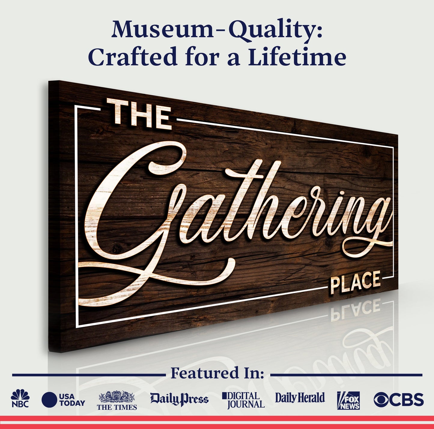 The Gathering Place Canvas Wall Art Sign