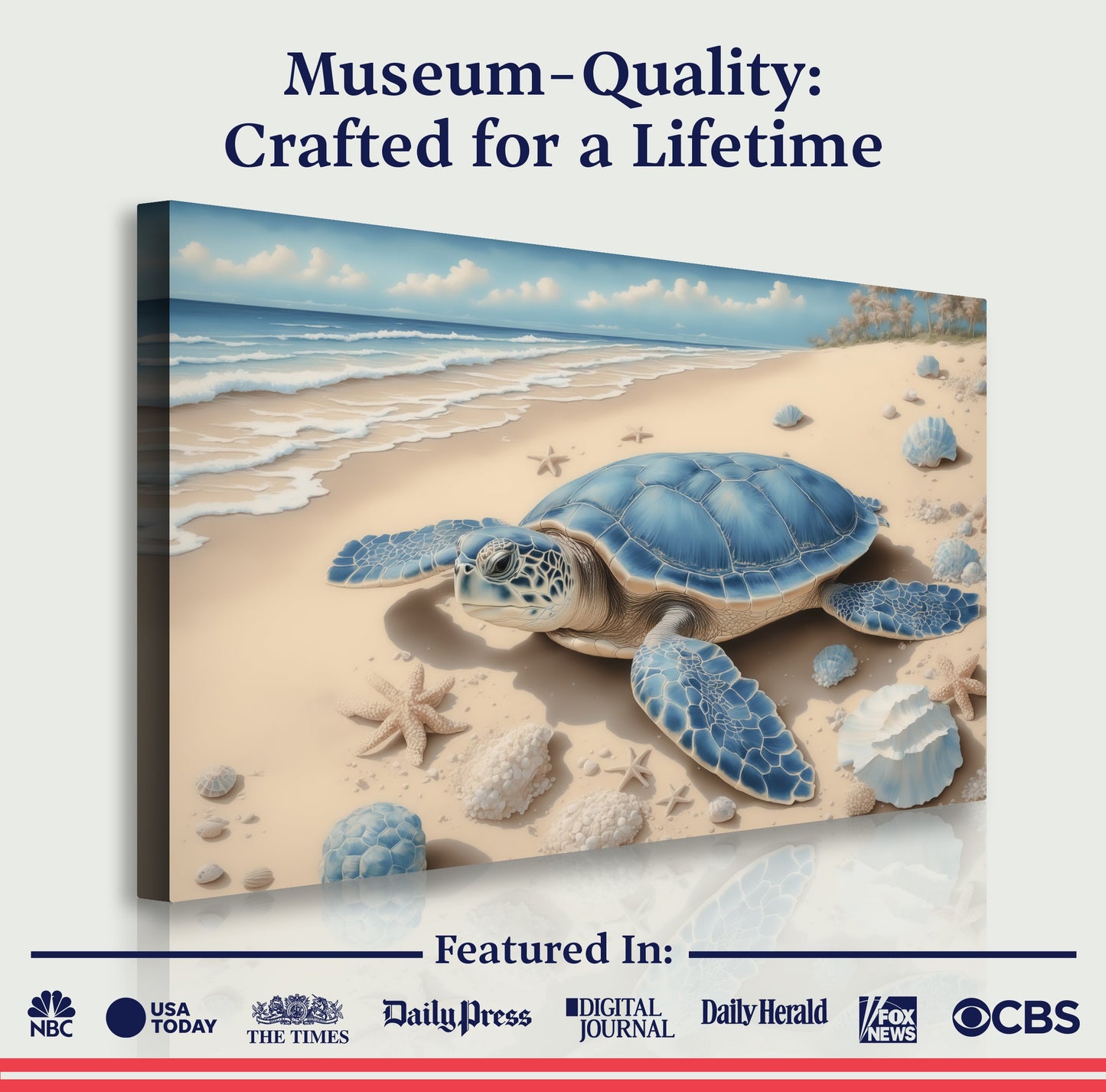 3D Coastal Canvas Wall Art