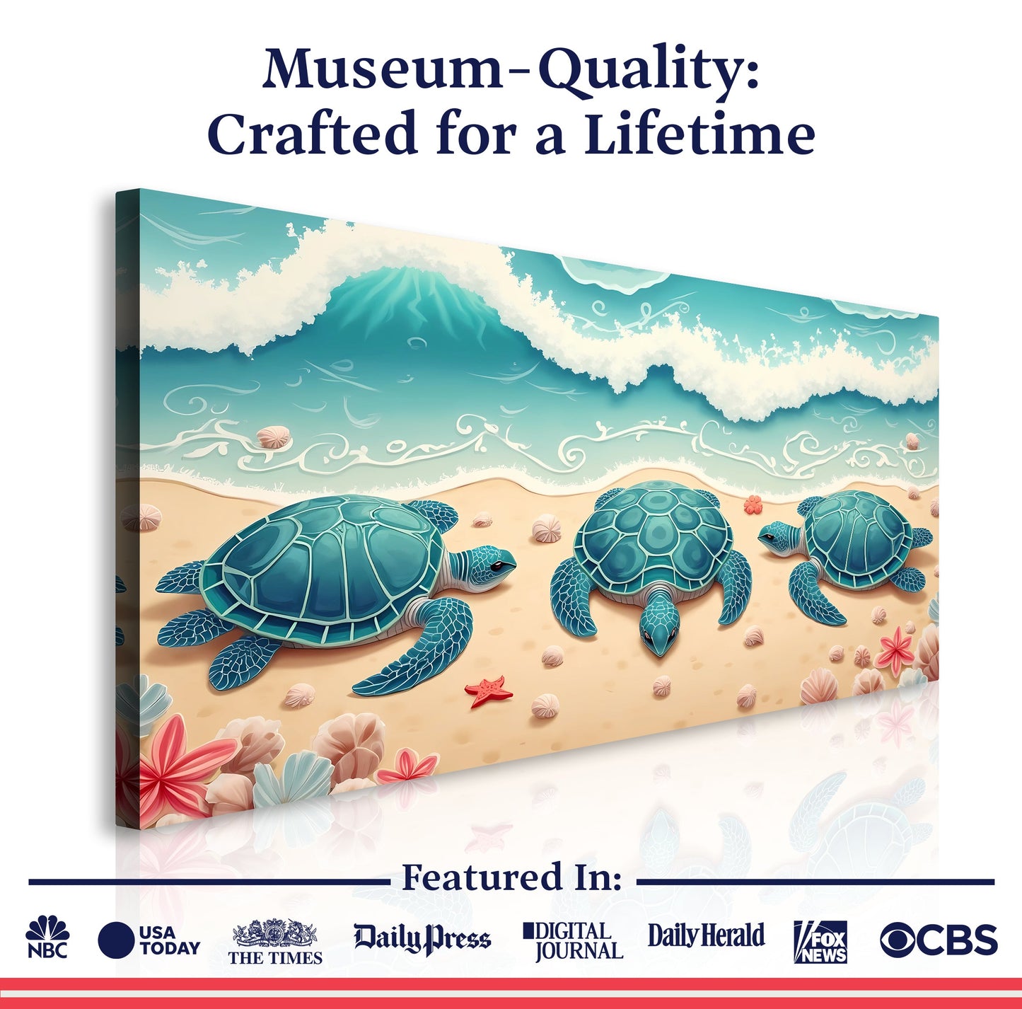 3D Coastal Canvas Wall Art II