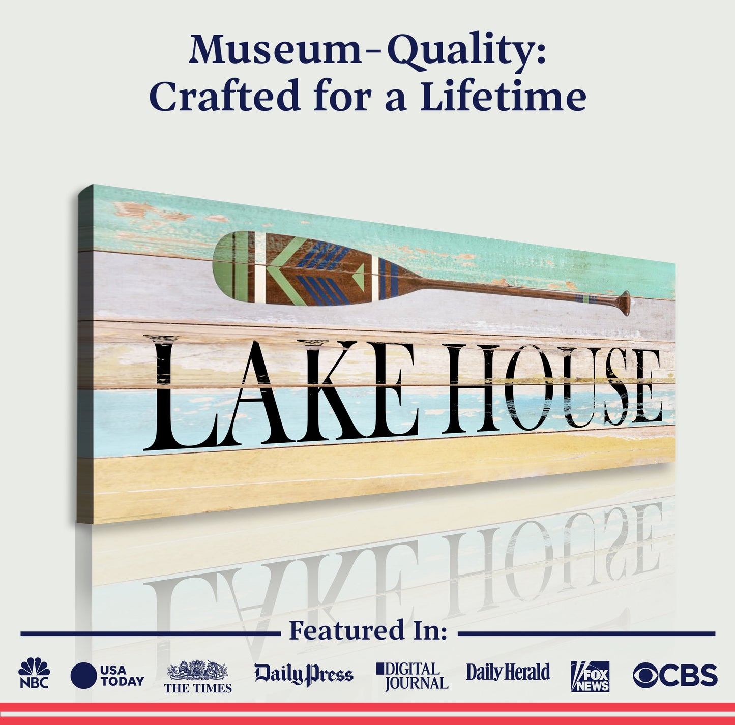Lake House Coastal Canvas Wall Art