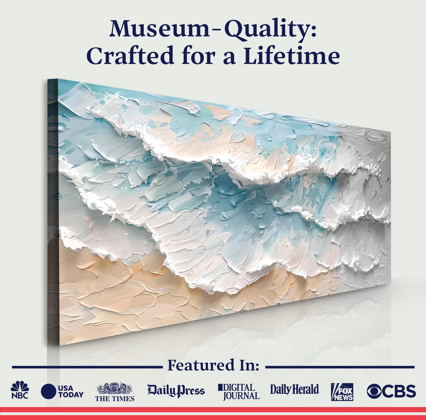 Blue Ocean Coastal Canvas Wall Art