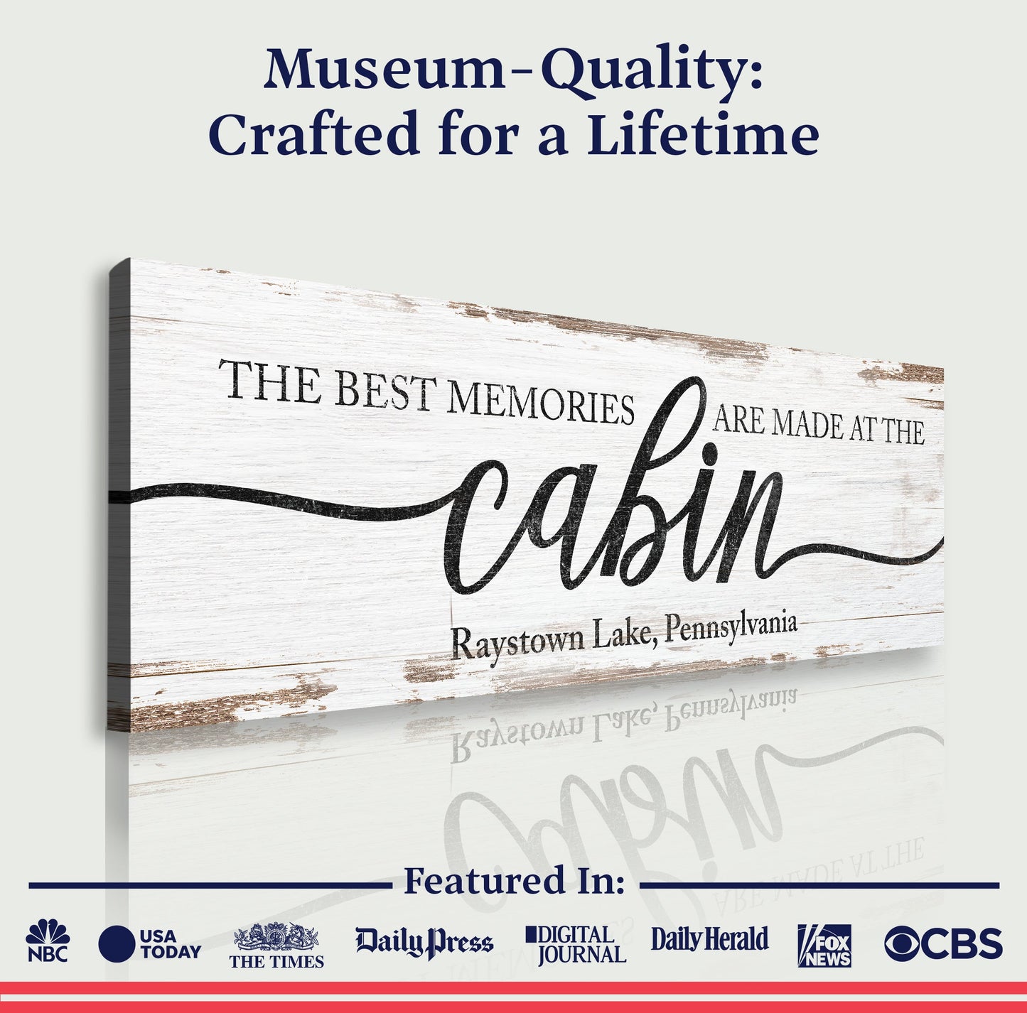 Best Memories Made at the Cabin Canvas Wall Art