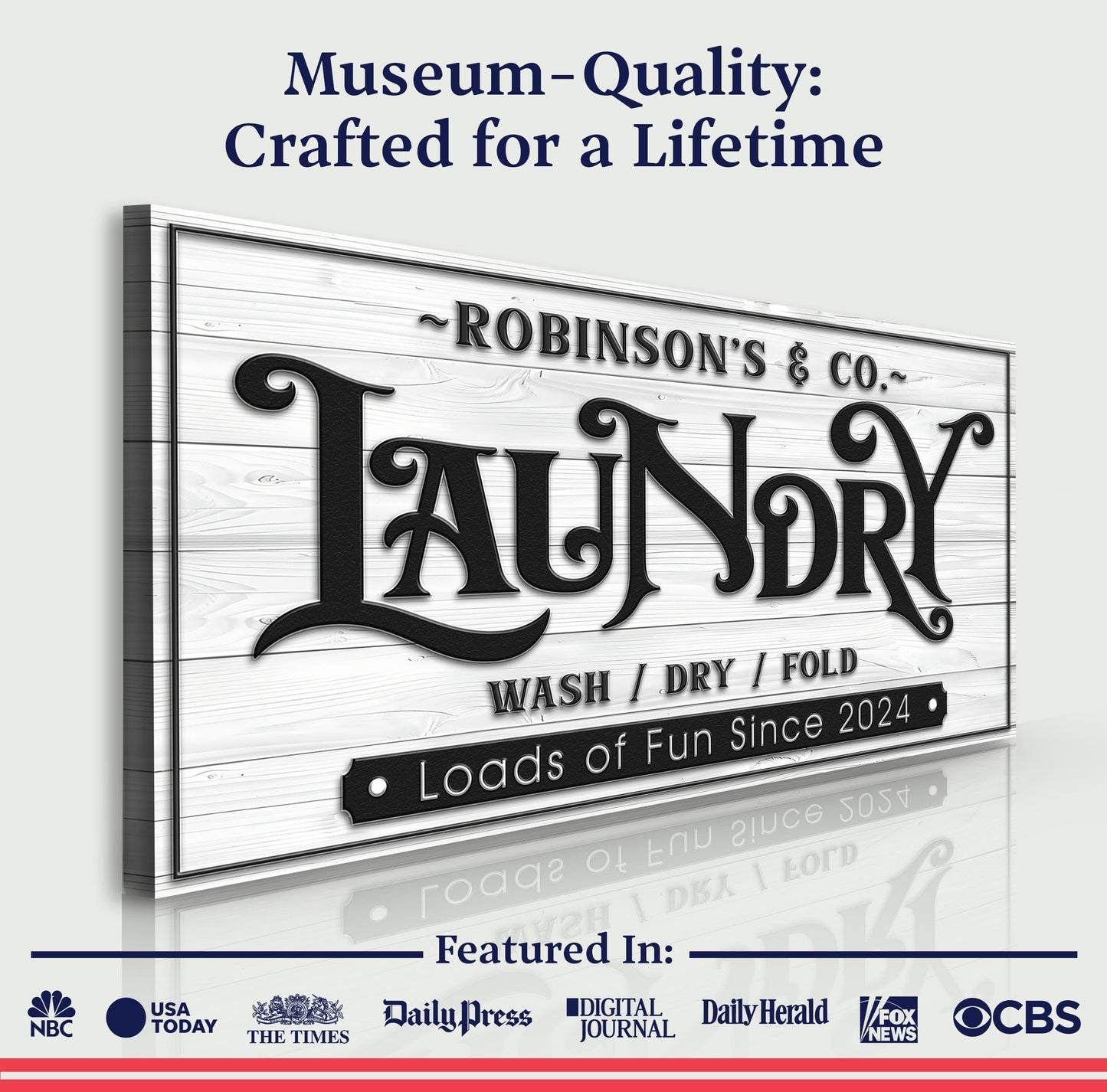Laundry Room Canvas Wall Art Sign