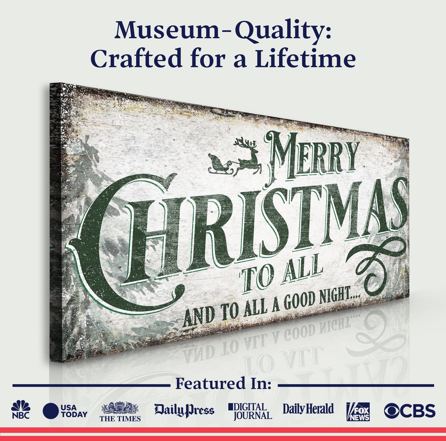 Merry Christmas to All and Goodnight Canvas Wall Art