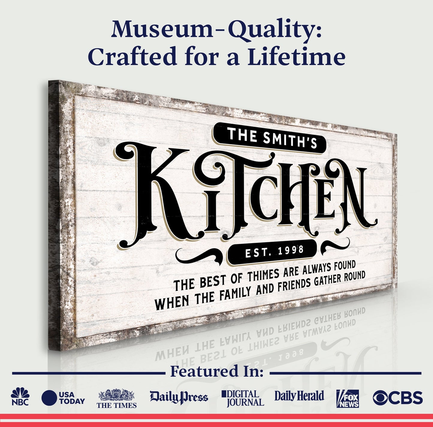 Kitchen Wall Art Canvas Sign for Home