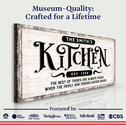 Kitchen Wall Art Canvas Sign for Home