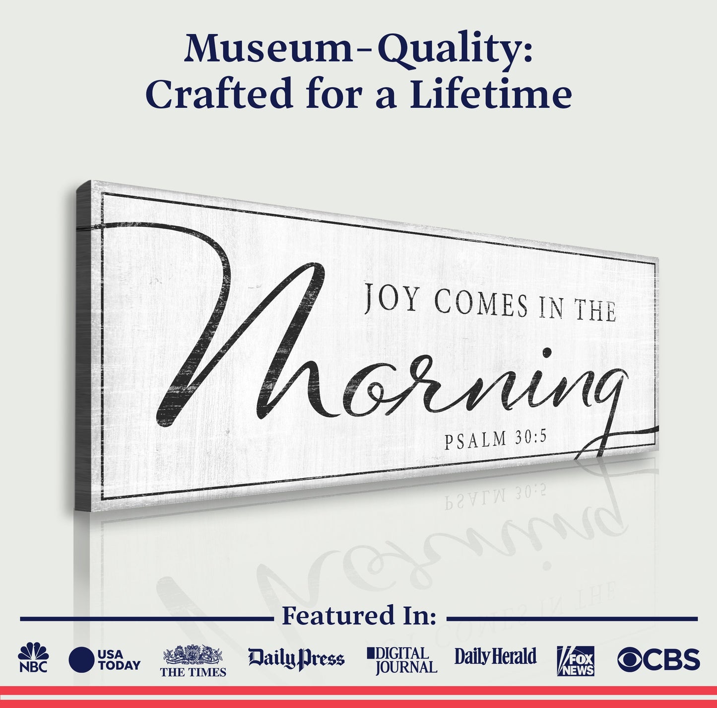 Joy Comes in the Morning Christian Canvas Art