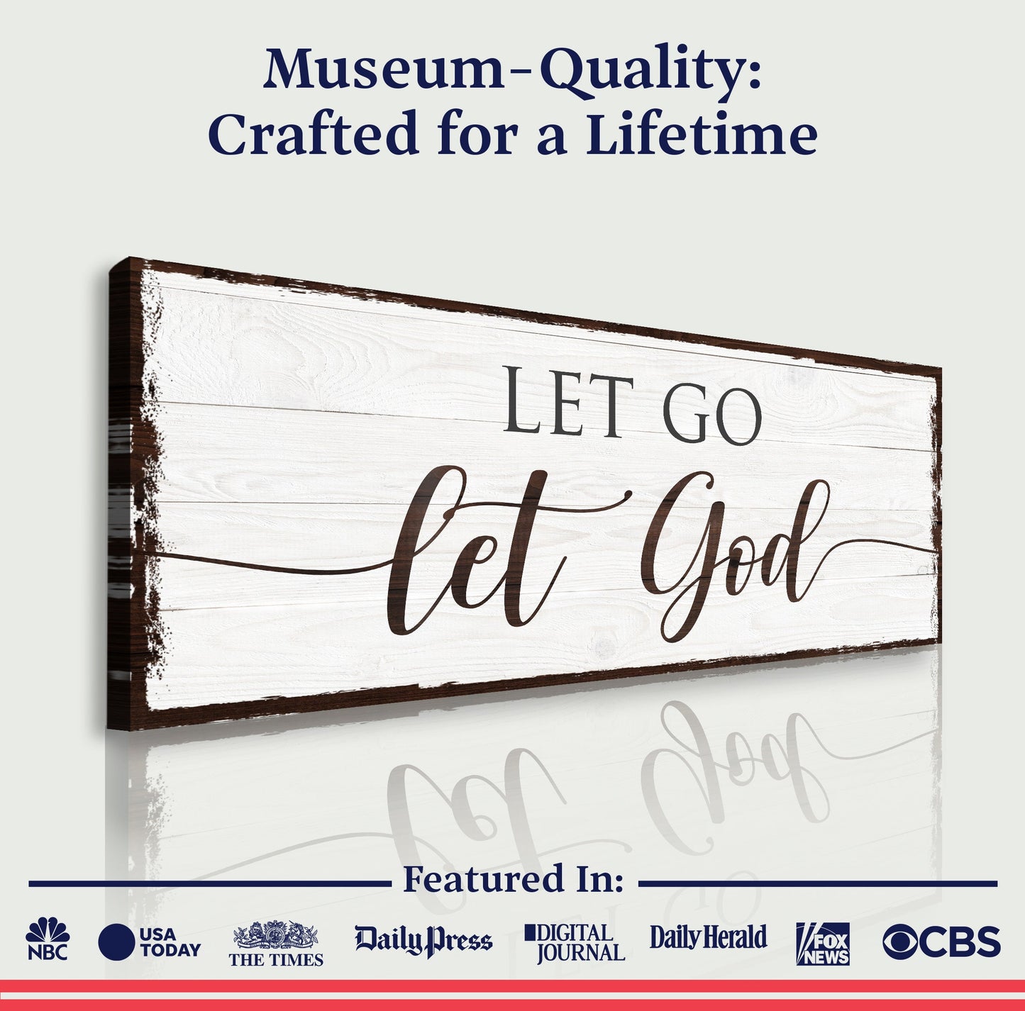 Let Go Let God Faith Canvas Wall Art