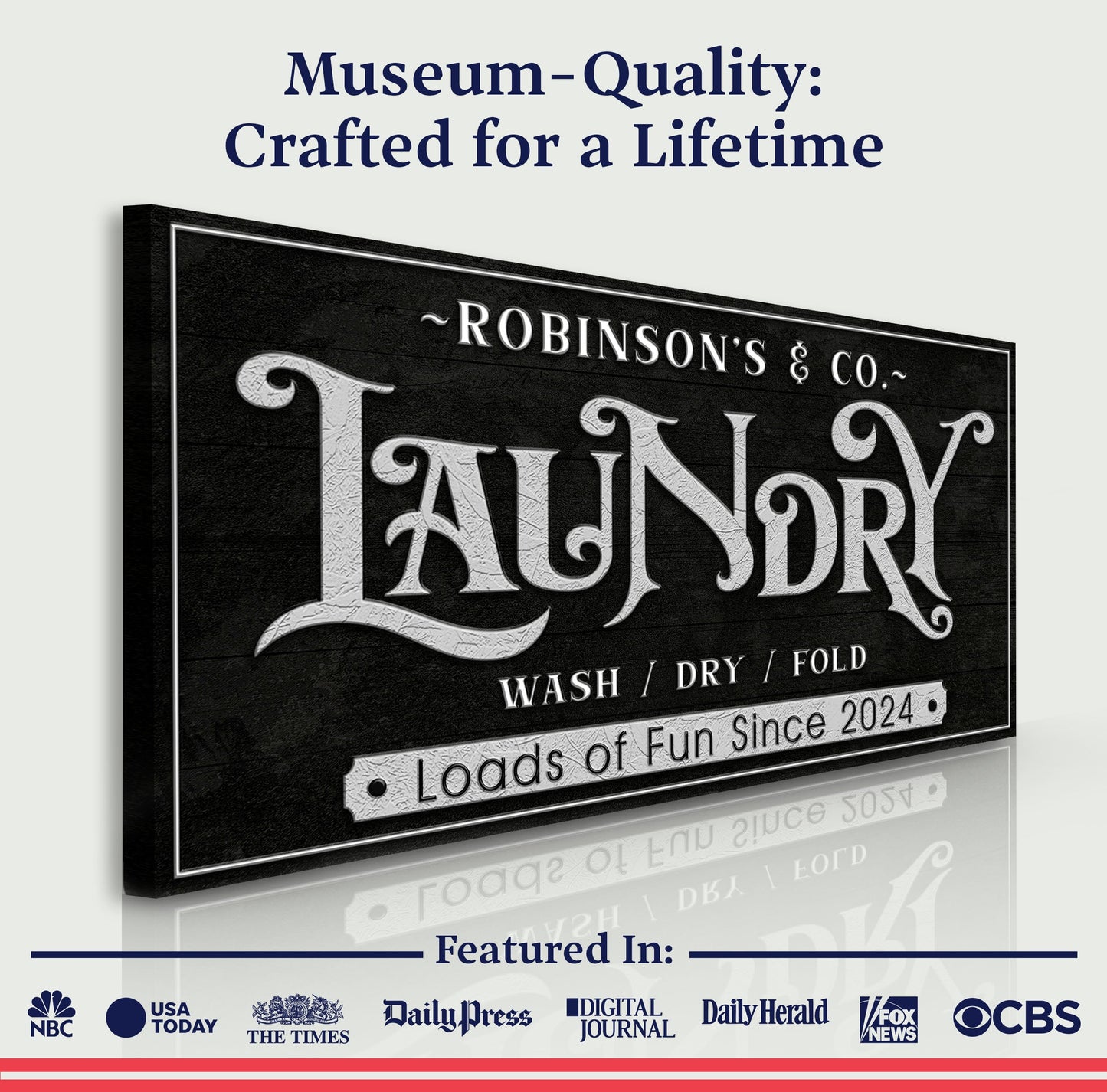 Laundry Room Canvas Sign Wall Art