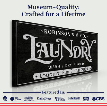 Laundry Room Canvas Sign Wall Art