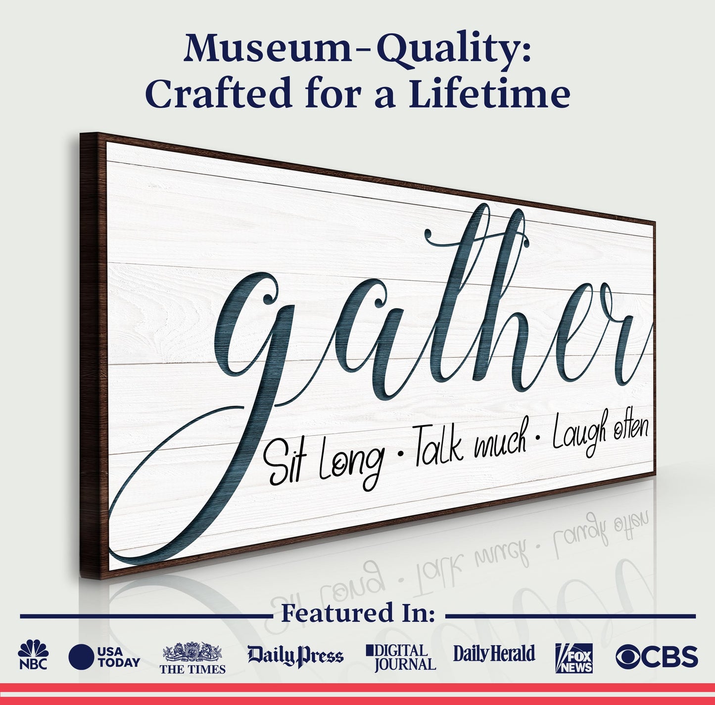 Gather Canvas Wall Art Sign