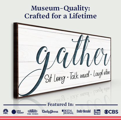 Gather Canvas Wall Art Sign