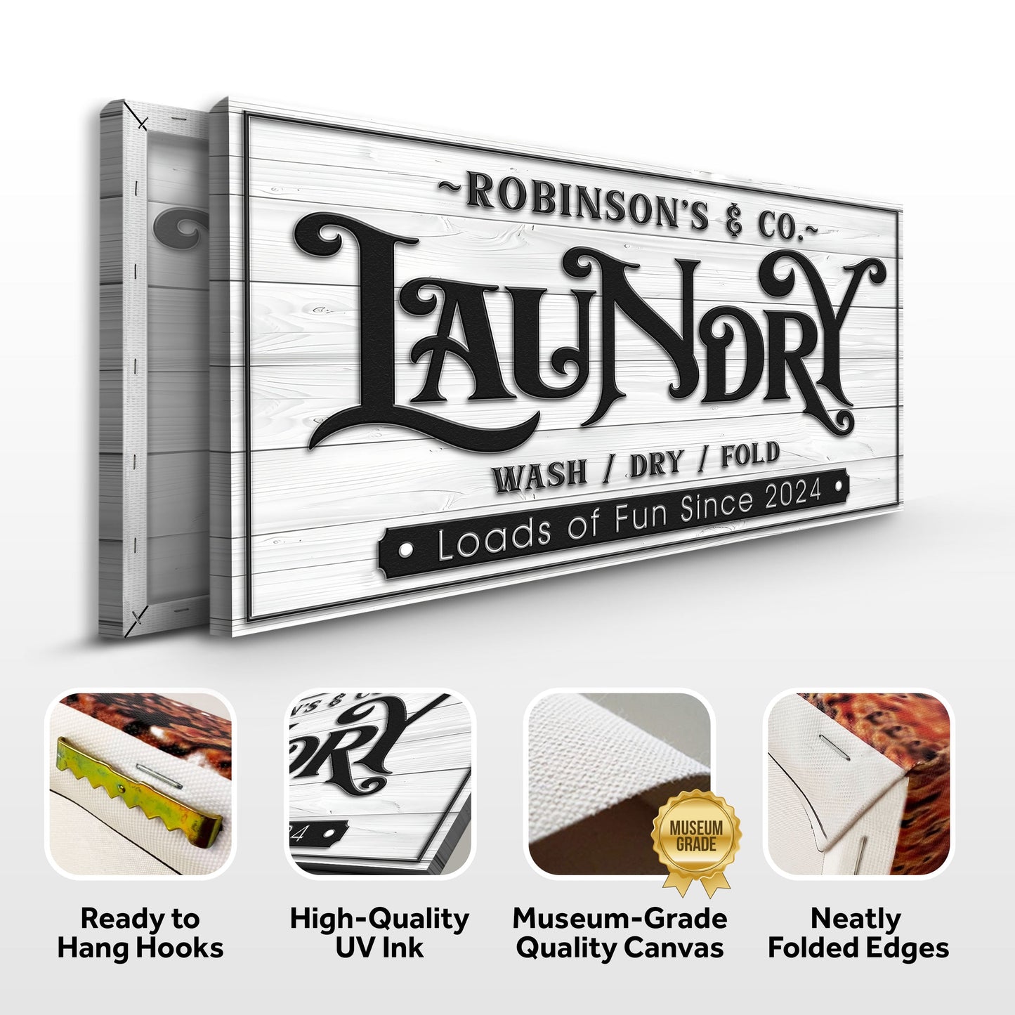 Laundry Room Canvas Wall Art Sign