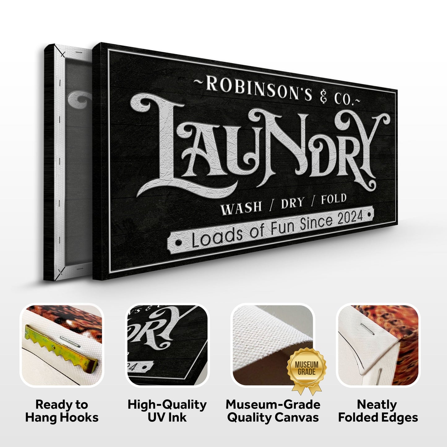 Laundry Room Canvas Sign Wall Art