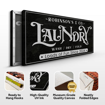 Laundry Room Canvas Sign Wall Art